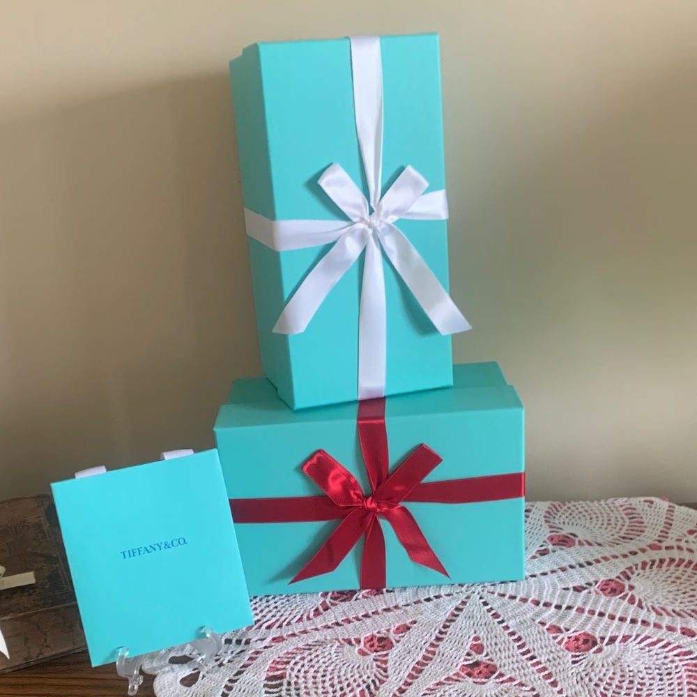 Tiffany & Co. Robin's Egg Blue Gift Box- rare 2013 Red Bows